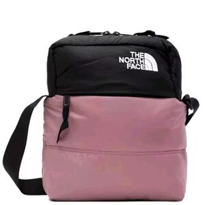 The North Face Nuptse Crossbody Commuter Puffer Bag TNF Fawn Grey Black New $70